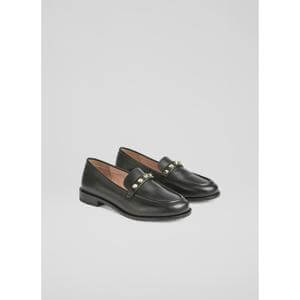Stellar Black Leather Loafers